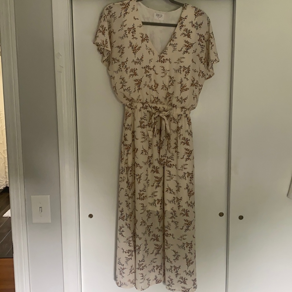 Cream Floral Dress
